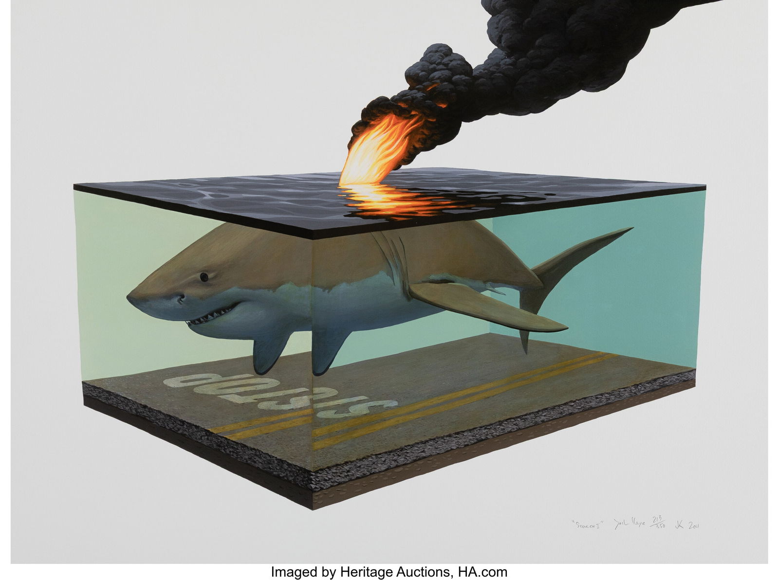 Josh Keyes (b. 1969) Scorch I Giclée print in c: Josh Keyes (b. 1969) Scorch I Giclée print in colors on Italian Produced Cold Press paper 18 x 24 inches (45.7 x 61.0 cm) (sheet) Ed. 2