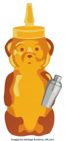 43134&colon; fnnch &lpar;b&period; 1986&rpar; Bartender Bear&comma; 2021 Spray paint
