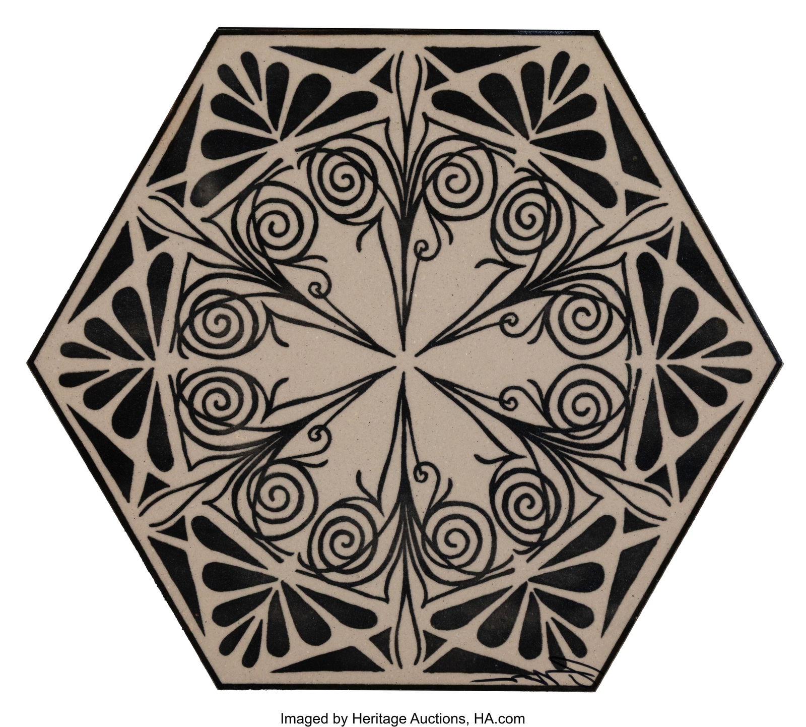 Swoon (b. 1977) Braddock Tile, 2007 Ceramic 9 x: Swoon (b. 1977) Braddock Tile, 2007 Ceramic 9 x 7-3/4 inches (22.9 x 19.7 cm) Signed in ink on the reverse: Swoon "In 2007, Swoon and a g