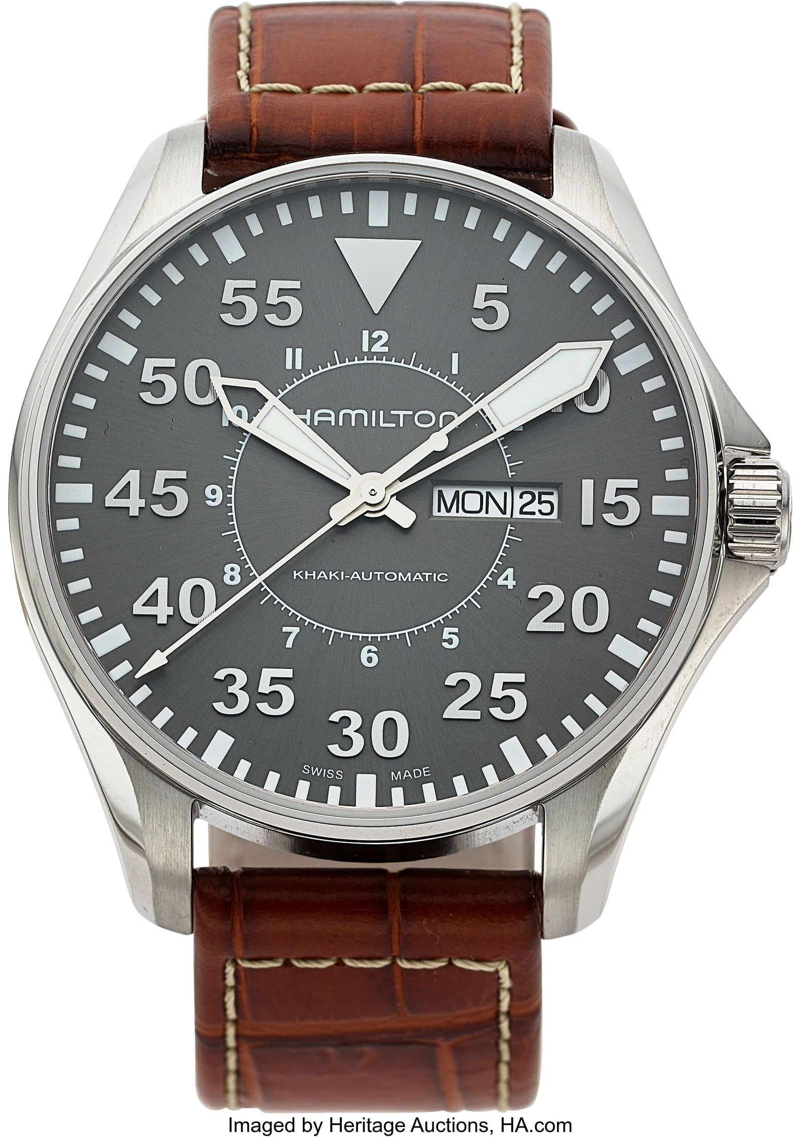Hamilton Khaki Aviation Pilot Day Date Auto Wris (1 of 4)