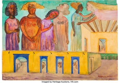 37024&colon; Rodolfo Morales &lpar;1925-2001&rpar; Sin Titulo Watercolo