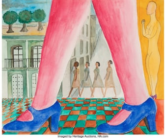 37026&colon; Rodolfo Morales &lpar;1925-2001&rpar; Sin Titulo Watercolo