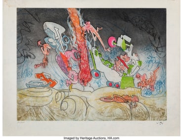 37071&colon; Roberto Matta &lpar;1911-2002&rpar; Untitled from Les Oh&excl; 