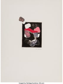37079&colon; Luis Lopez Loza &lpar;b&period; 1939&rpar; Untitled Mezzotint and