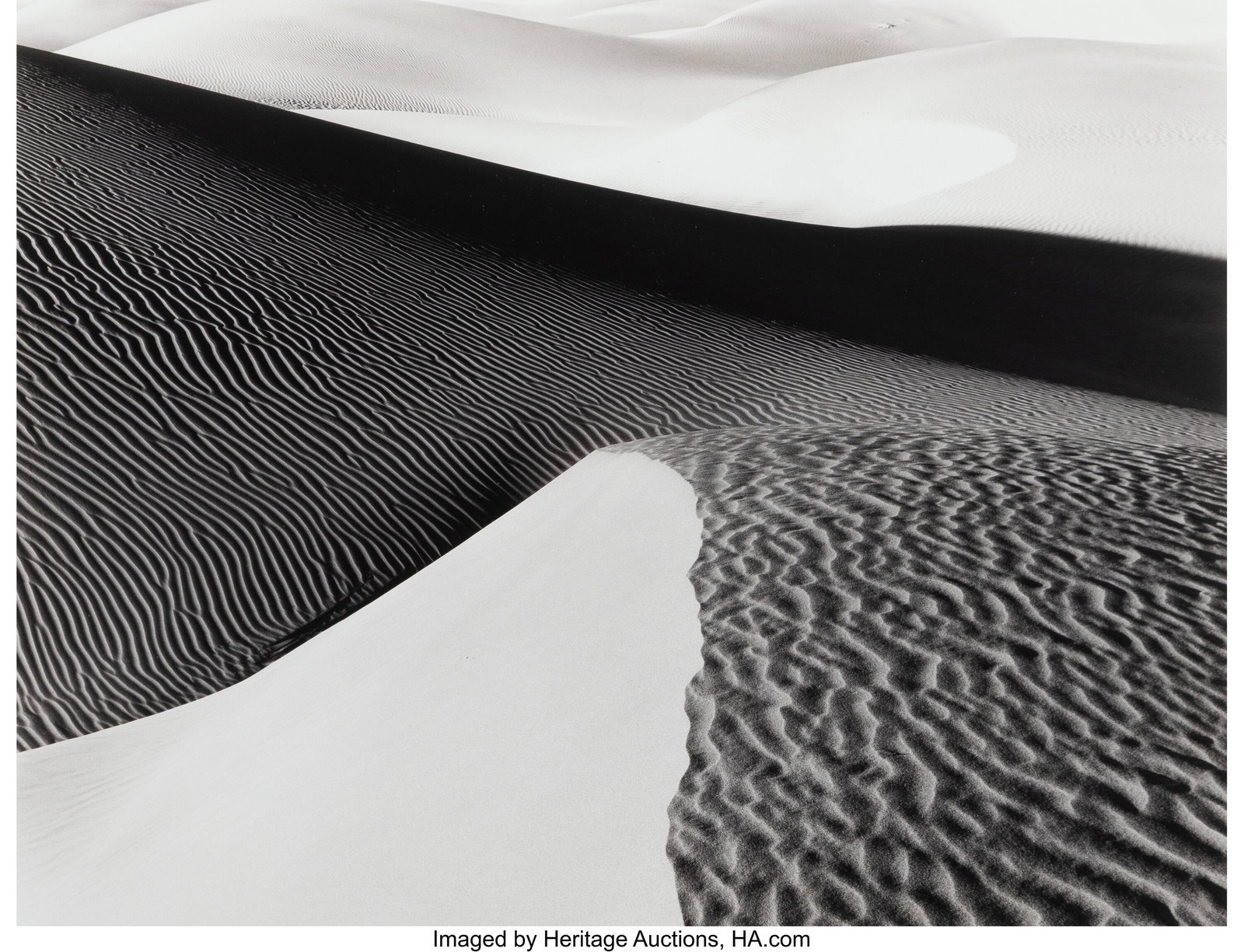 Huntington Witherill (American, b. 1949) Dunes, : Huntington Witherill (American, b. 1949) Dunes, Death Valley, 1980 Gelatin silver print 10-1/2 x 13-1/2 inches (26.7 x 34.3 cm) &lpar