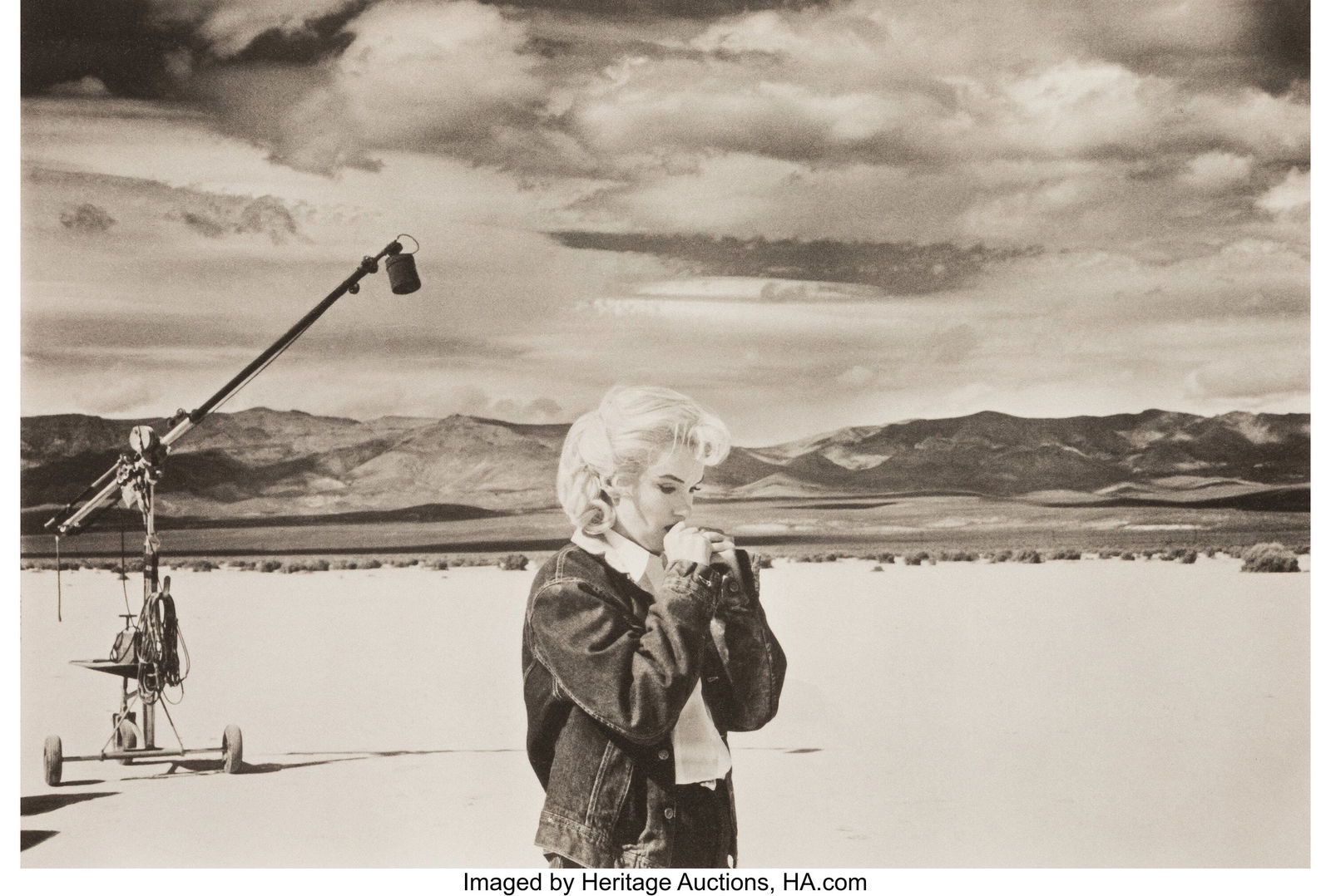 Eve Arnold (American, 1913-2012) Marilyn Monroe: Eve Arnold (American, 1913-2012) Marilyn Monroe: Rehearsal in the Desert, Nevada (from the Year of Tibet Portfolio II), 1960 Platinum palladium print,