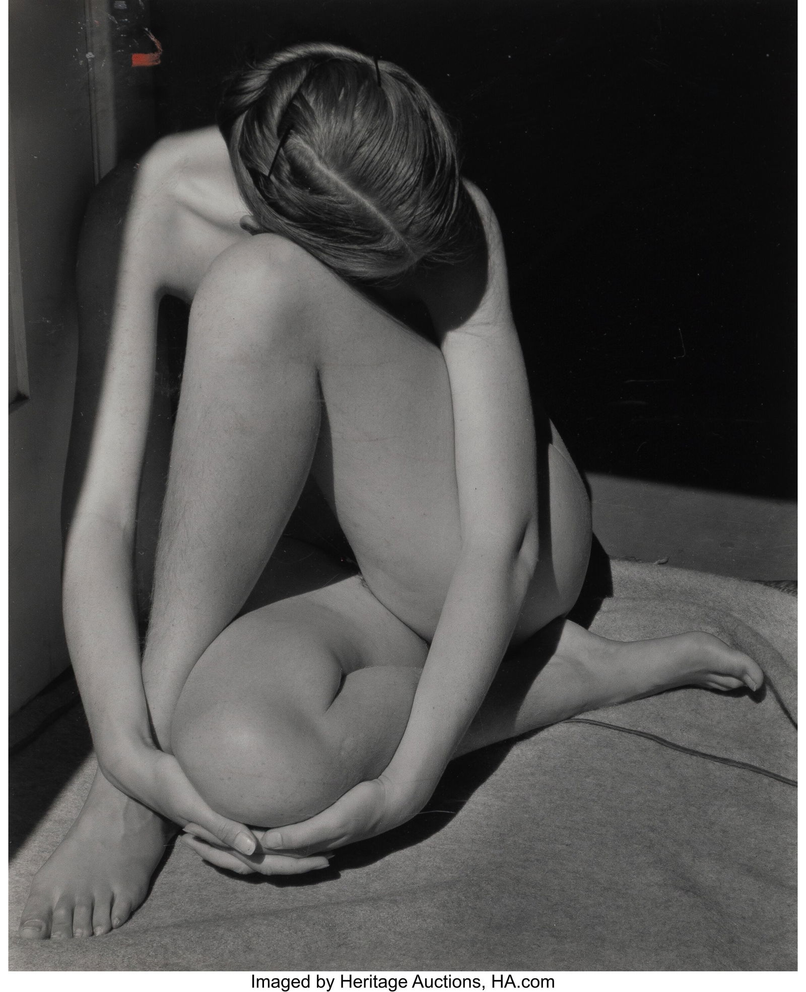 Edward Weston (American, 1886-1958) Nude, 1936 G: Edward Weston (American, 1886-1958) Nude, 1936 Gelatin silver print, printed later by Cole Weston 9-1/4 x 7-3/4 inches (23.5 x 19.7 cm) &lpa