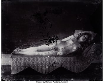 39137&colon; E&period;J&period; Bellocq &lpar;American&comma; 1873-1940&rpar; Nude on Wicke