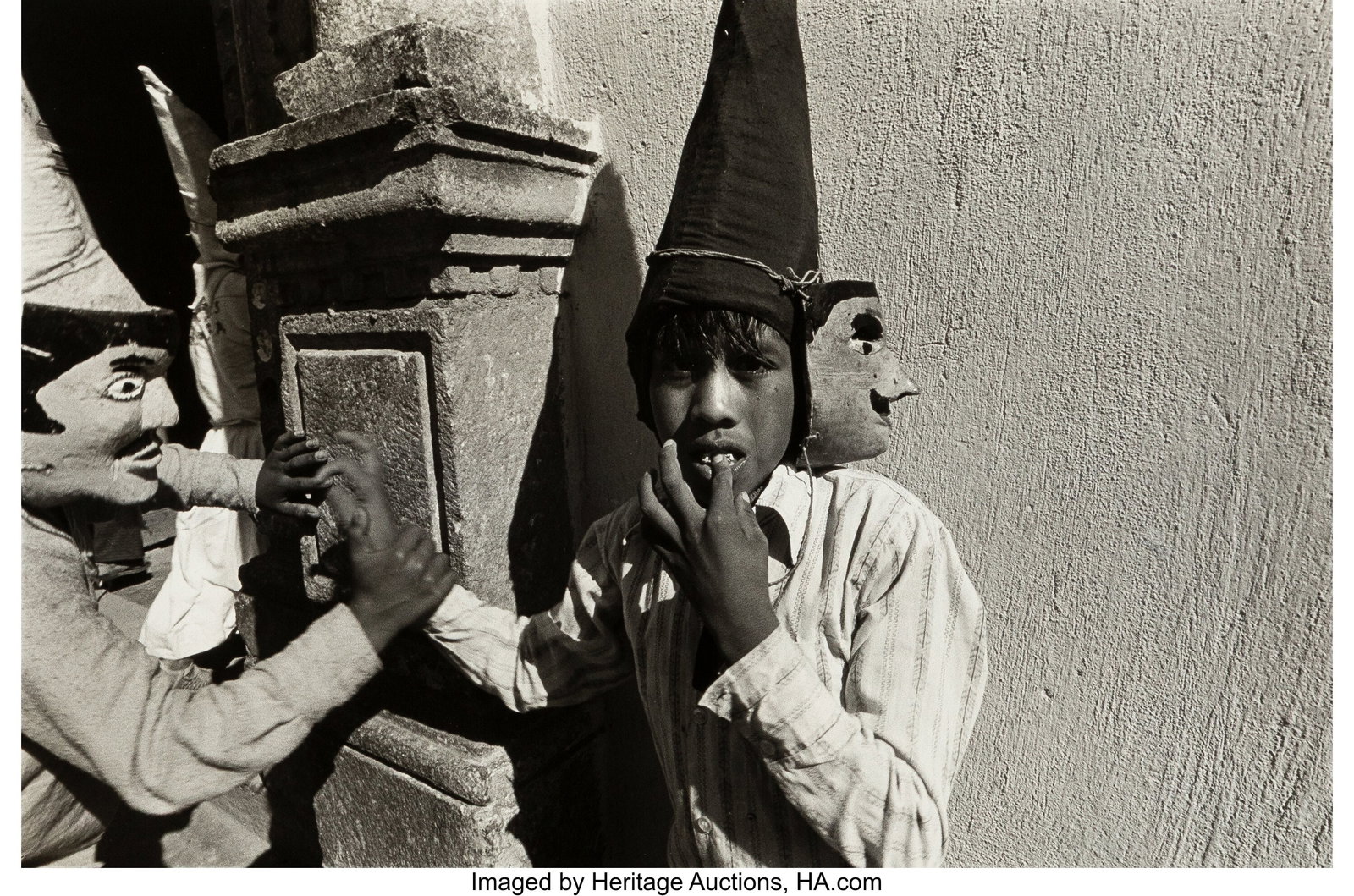 Pedro Meyer (Mexican, b. 1935) The Unmasking in : Pedro Meyer (Mexican, b. 1935) The Unmasking in the Square, 1981 Gelatin silver print 8 x 12 inches (20.3 x 30.5 cm) (image) 11 x 13 inch