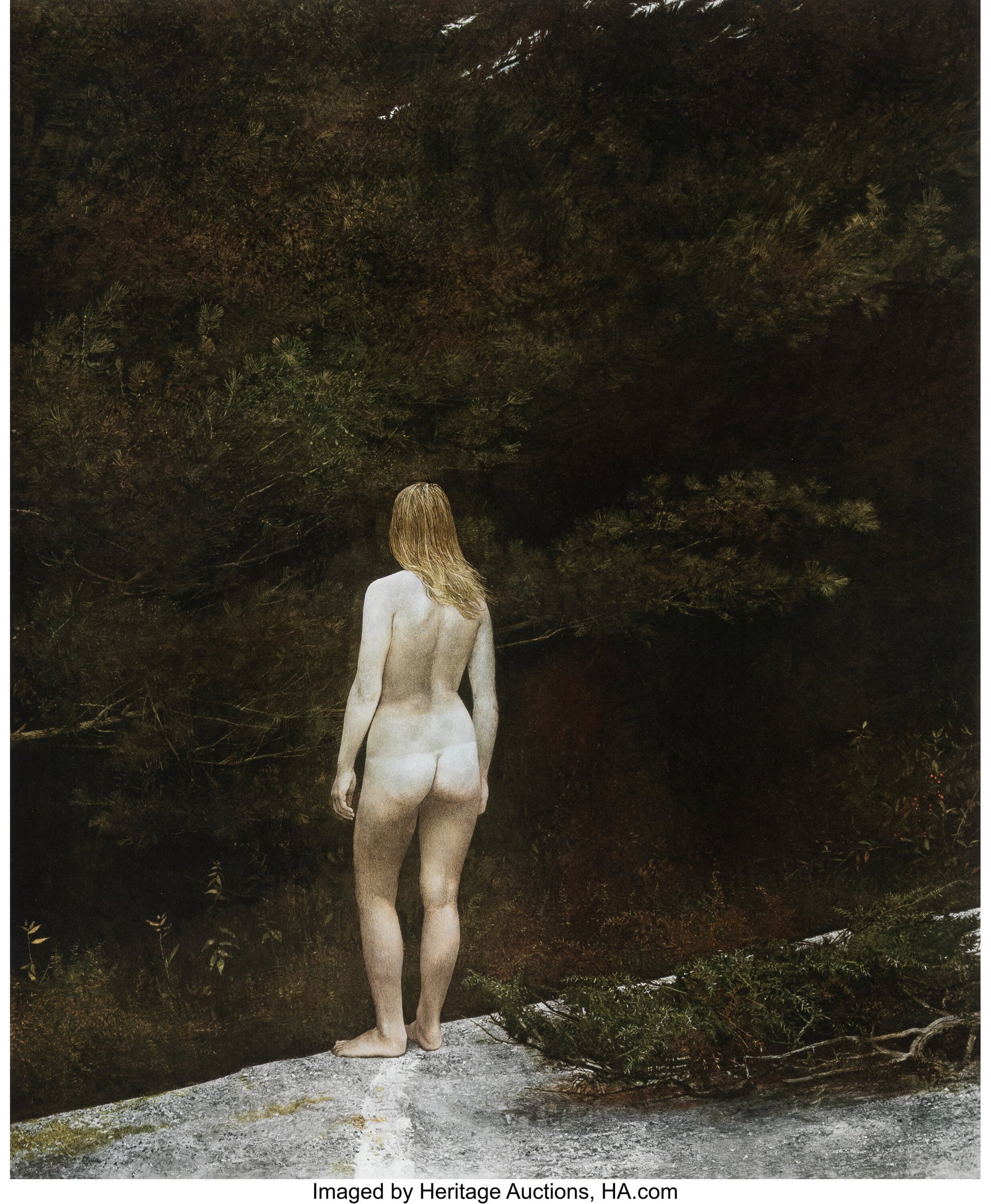 After Andrew Newell Wyeth Indian Summer, 1978 C: After Andrew Newell Wyeth Indian Summer, 1978 Collotype in colors on paper 26-1/4 x 21-1/2 inches (66.7 x 54.6 cm) (image) Ed. 35 (from an e