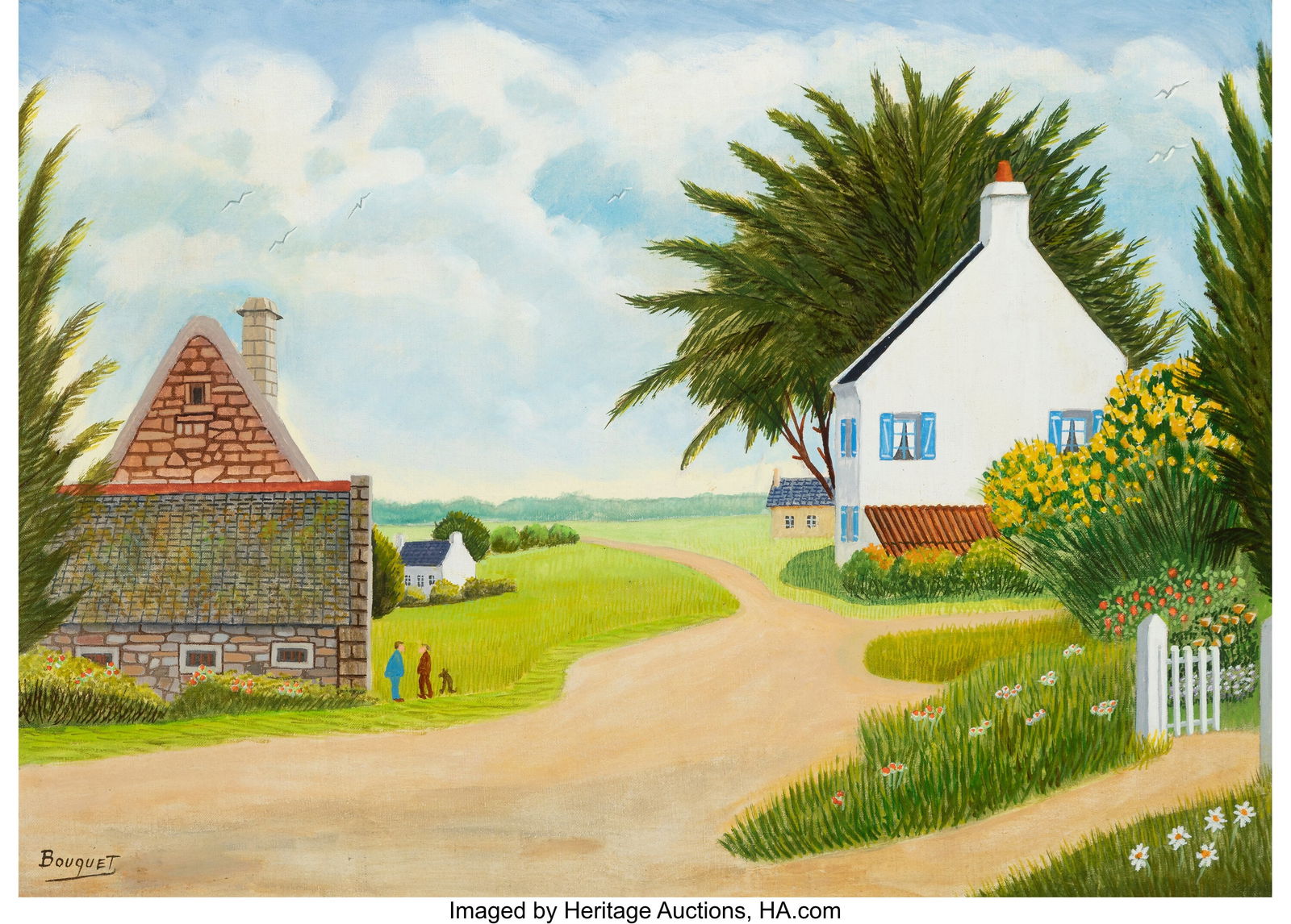 André Bouquet (French, 1897-1987) Paysage, Bré (1 of 3)