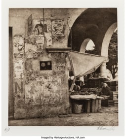28055&colon; Unknown Artist &lpar;20th Century&rpar; Fruit Stand Photog