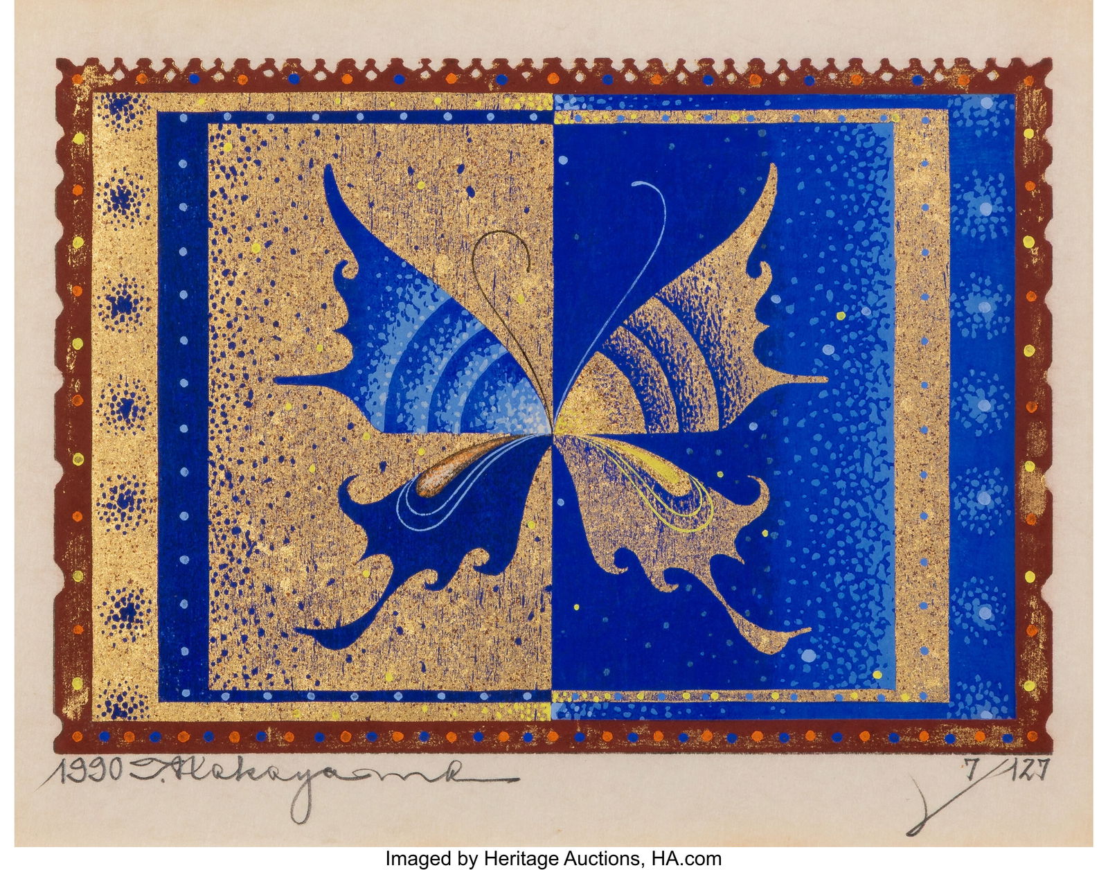 Tadashi Nakayama (Japanese, 1927-2014) Butterfly (1 of 2)