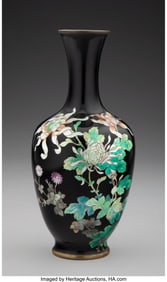 28119&colon; A Japanese Cloisonné Vase 8-1&sol;2 x 4-1&sol;4 x 4-1&sol;4