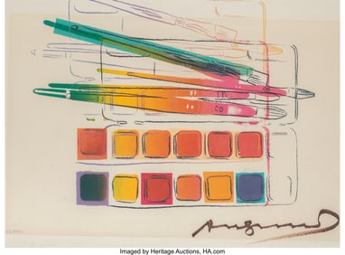 65073: Andy Warhol (1928-1987) Watercolor Paint Kit wit
