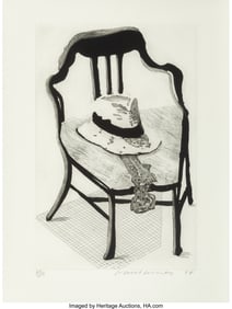65079: David Hockney (b. 1937) Panama Hat with a Bow Ti