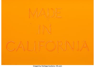 65081: Ed Ruscha (b. 1937) Made in California, 1971 Scr