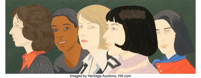 65085: Alex Katz (b. 1927) Five Women, 1977 Screenprint