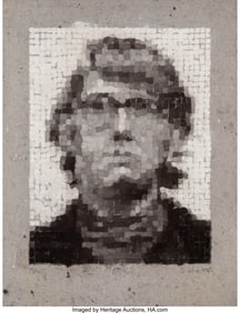 65091: Chuck Close (1940-2021) Keith V, 1981 Handmade p