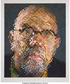65093: Chuck Close (1940-2021) Self-Portrait, 2017 Scre