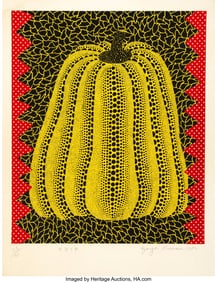 65102: Yayoi Kusama (b. 1929) Pumpkin (#4), 1982 Lithog
