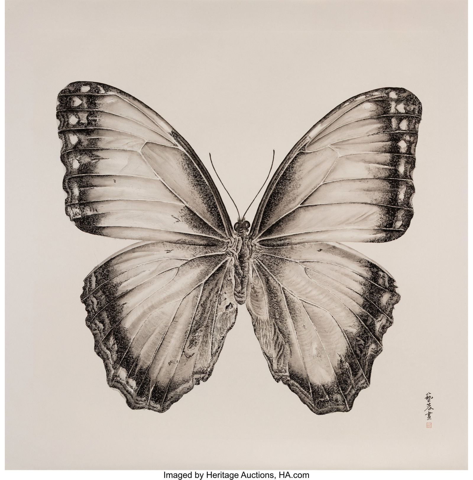 21008&colon; Yirong Zhang &lpar;b&period; 1979&rpar; Butterfly &comma; 2018 Ink
