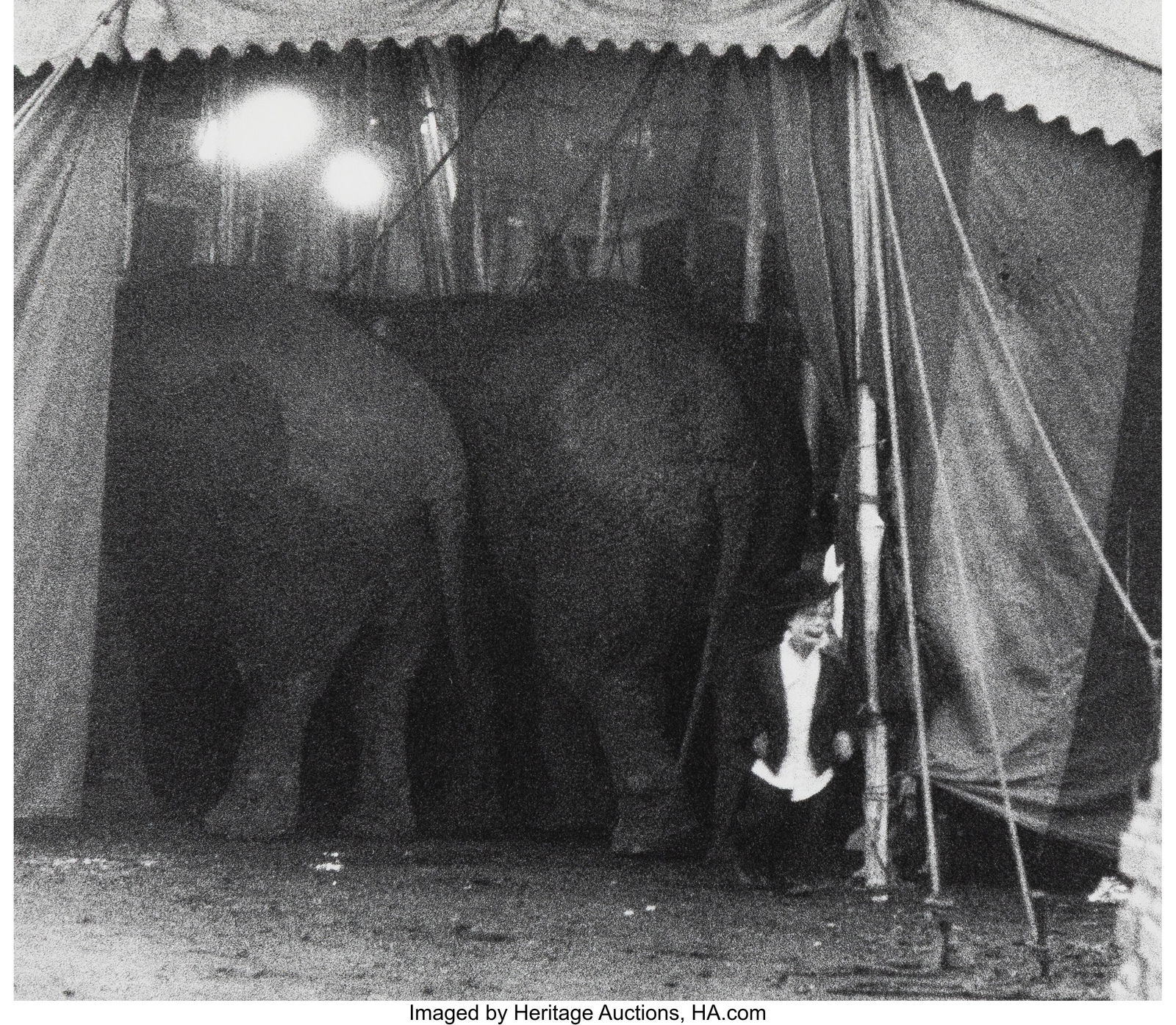 Bruce Davidson (American, b. 1933) Jimmy Armstro: Bruce Davidson (American, b. 1933) Jimmy Armstrong, Circus, 1958 Gelatin silver print, printed later 8-1/2 x 9-5/8 inches (21.6 x 24&period