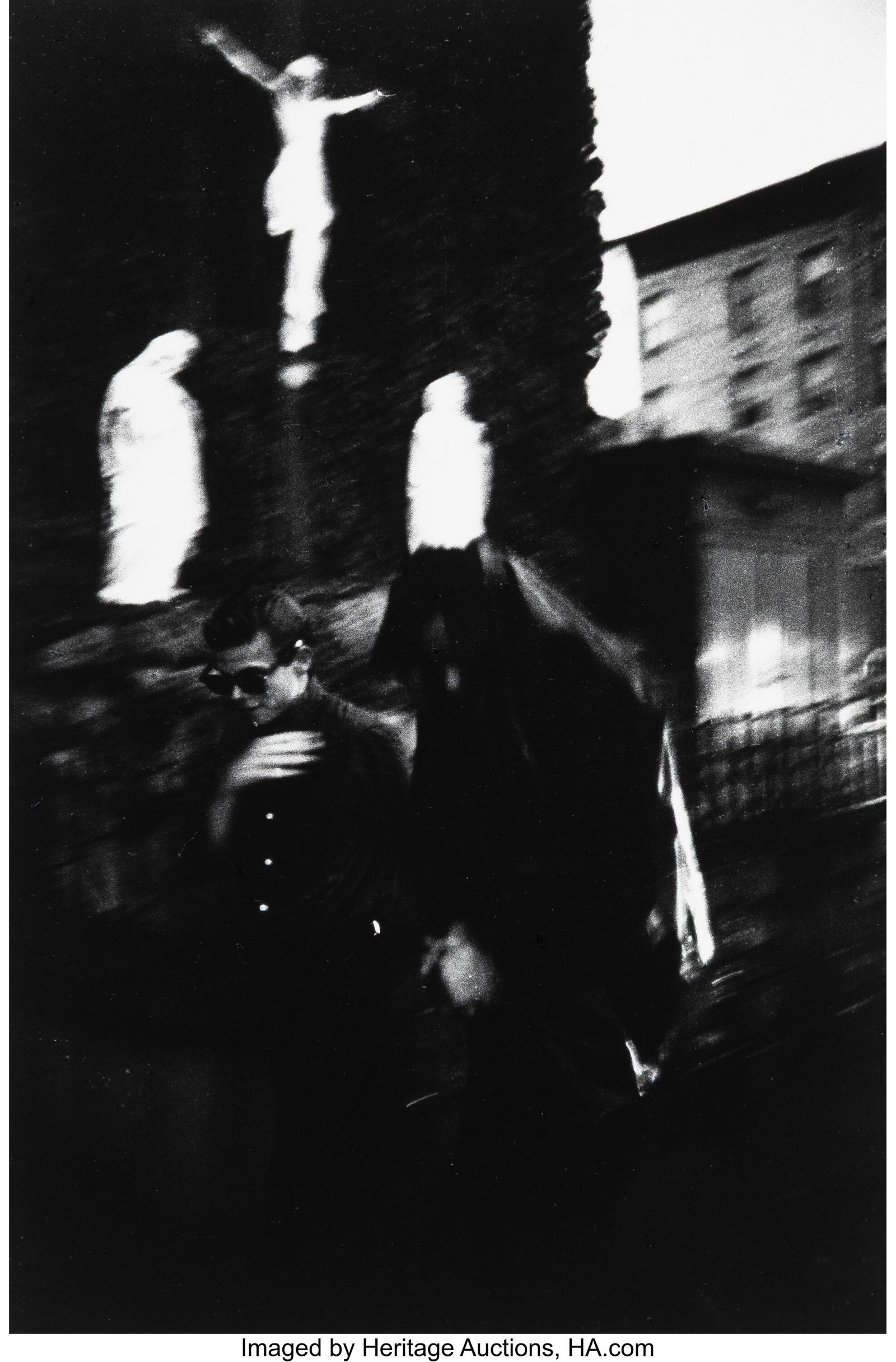Bruce Davidson (American, b. 1933) Benjie Crossi: Bruce Davidson (American, b. 1933) Benjie Crossing Himself in Front of Holy Name Church, Brooklyn Gang, 1959 Gelatin silver print, printed later 10-1/2 x 8
