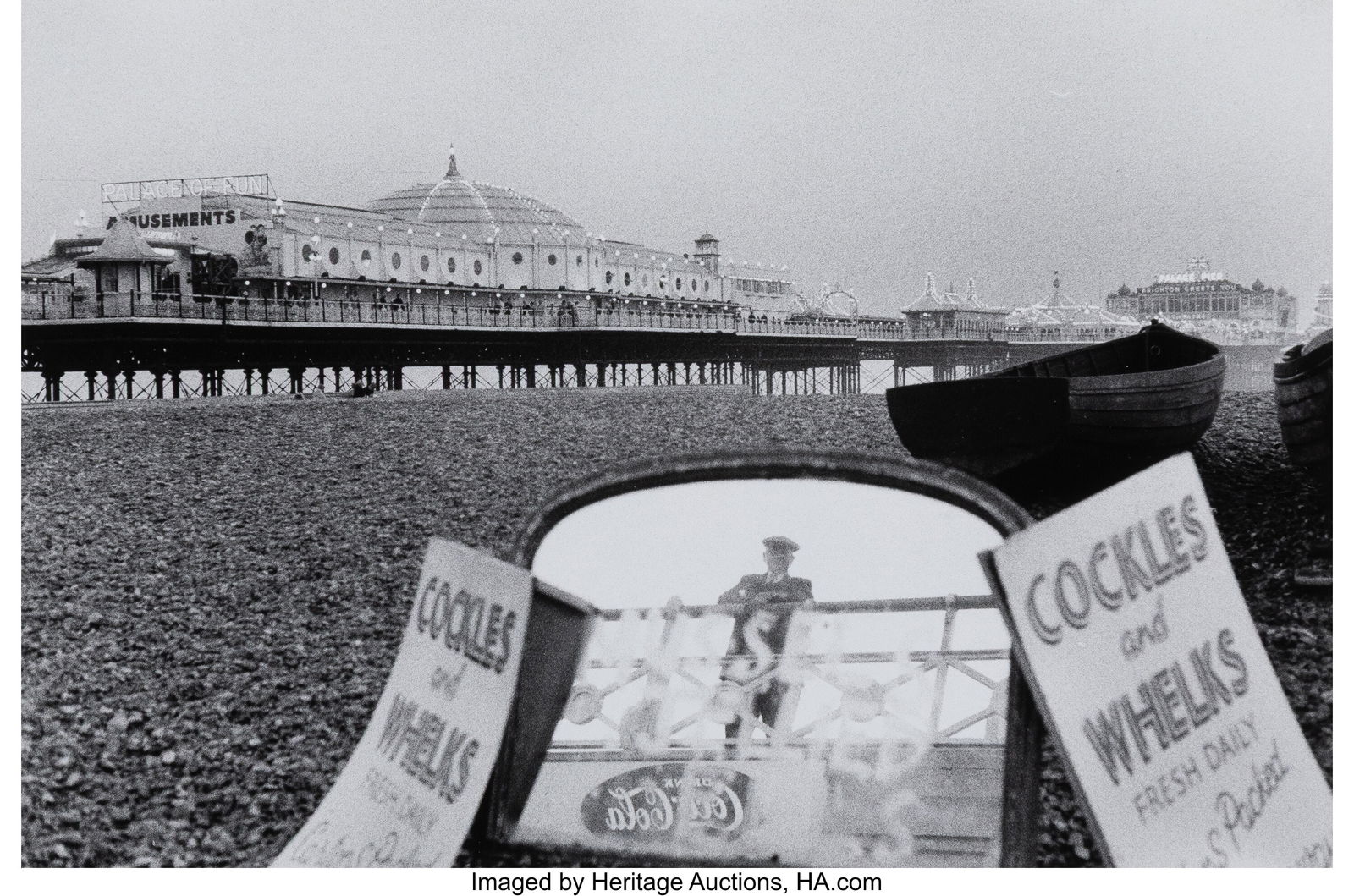 Bruce Davidson (American, b. 1933) Pier, Brighto: Bruce Davidson (American, b. 1933) Pier, Brighton, England and Scotland, 1960 Gelatin silver print, printed later 7-7/8 x 11-7/8 inches (19&