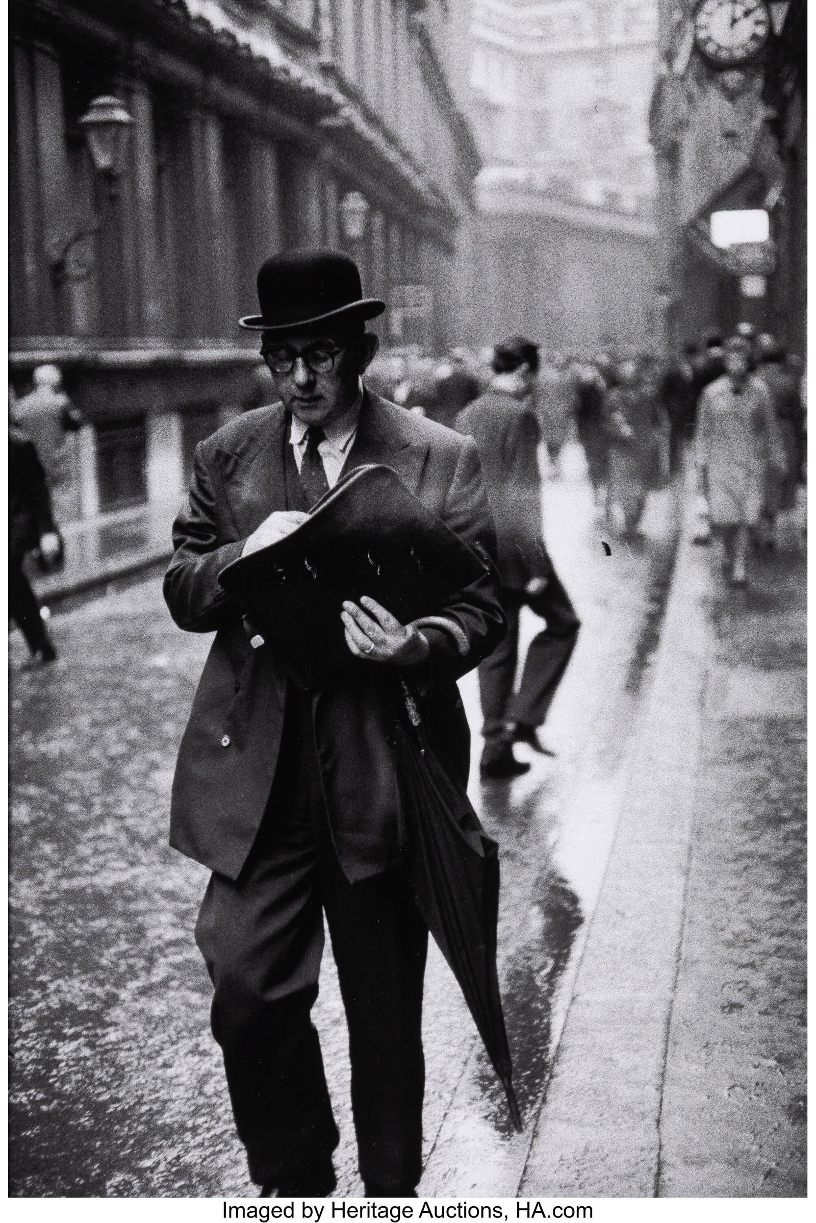 Bruce Davidson (American, b. 1933) Man in Bowler: Bruce Davidson (American, b. 1933) Man in Bowler Hat, England and Scotland, 1960 Gelatin silver print, printed later 12-3/4 x 8-5/8 inches (32&per
