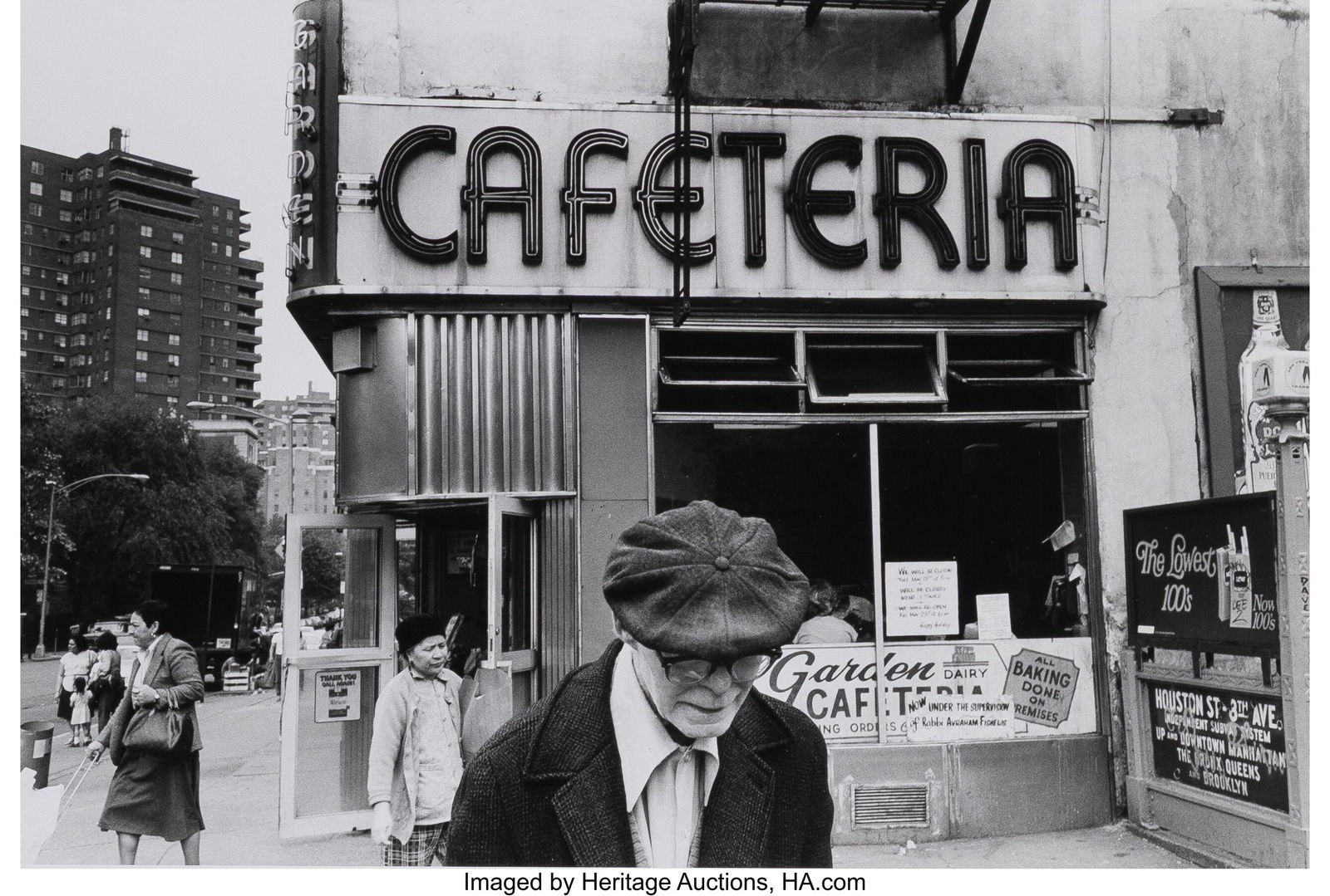 Bruce Davidson (American, b. 1933) Garden Cafete: Bruce Davidson (American, b. 1933) Garden Cafeteria, New York, 1973 Gelatin silver print, printed later 7-1/4 x 10-3/4 inches (18.4 x 27&pe