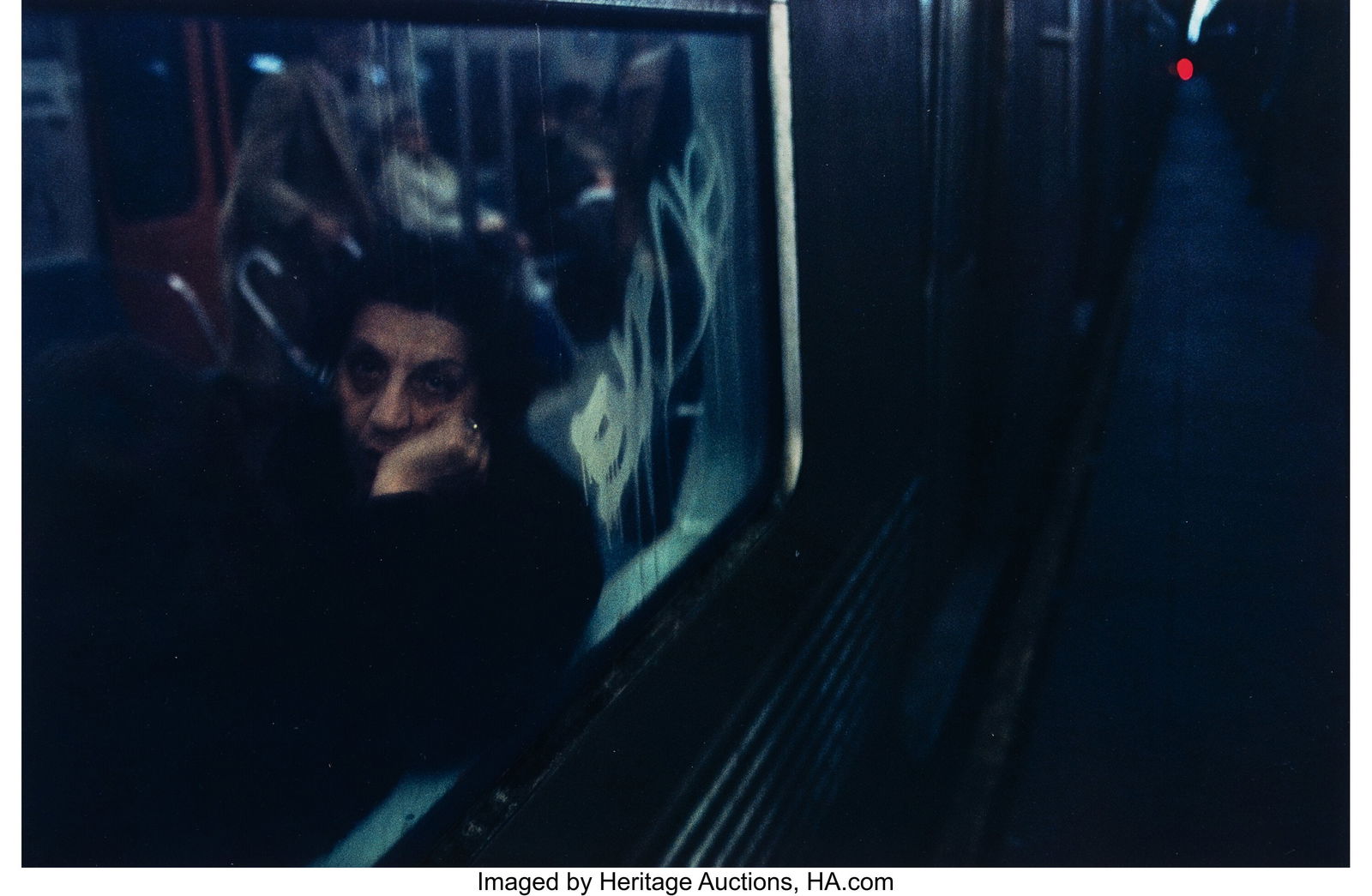 Bruce Davidson (American, b. 1933) Passenger, Su: Bruce Davidson (American, b. 1933) Passenger, Subway, 1980 Dye-transfer print 14-3/4 x 22-1/2 inches (37.5 x 57.1 cm) (image&rpa