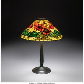 79003: Tiffany Studios Poppy Table Lamp, circa 1910 Lea