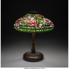 79004: Tiffany Studios Early Peony Table Lamp, circa 19