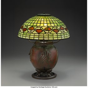 79008: Tiffany Studios Acorn Table Lamp, circa 1905 Lea