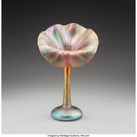 79016: Tiffany Studios Jack-in-the-Pulpit Vase, circa 1