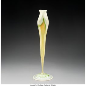79021: Tiffany Studios Tall Calyx Floriform Vase, circa