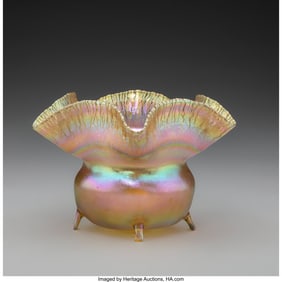 79029: Tiffany Studios Footed Vase, circa 1910 Favrile