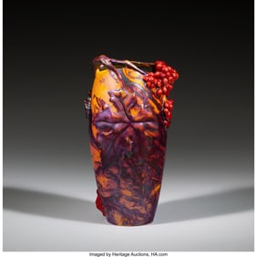 79052: Zsolnay Vase, circa 1900 Eosin glazed earthenwar
