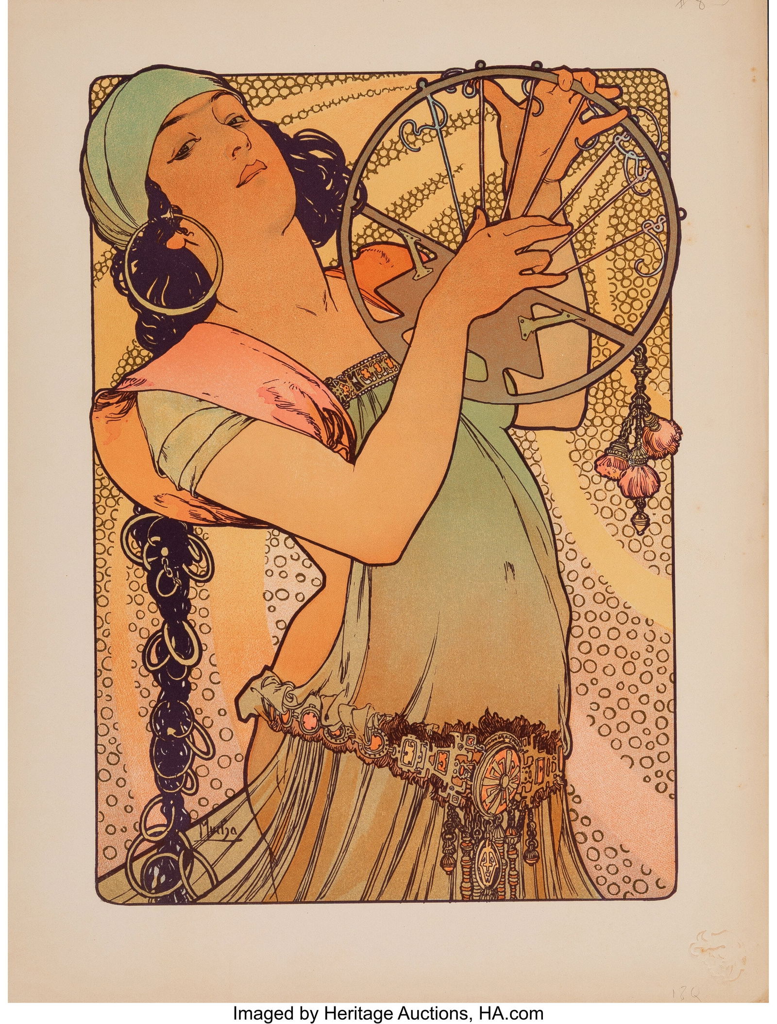 Alphonse Mucha Salome, from L'Estampe Moderne; L: Alphonse Mucha Salome, from L'Estampe Moderne; L'Estampe Moderne Cover (two works), 1897 Lithograph in colors on wove paper 16 x 12 inches (40.6 x 30.5 cm) (sheet) Signed in the stone lower: Mucha LIT