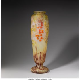 79089: Daum Frères Berries Vase, circa 1900 Overlaid a