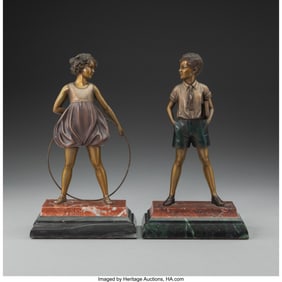 79102: Ferdinand Preiss Hoop Girl & Sonny Boy Cold-pai