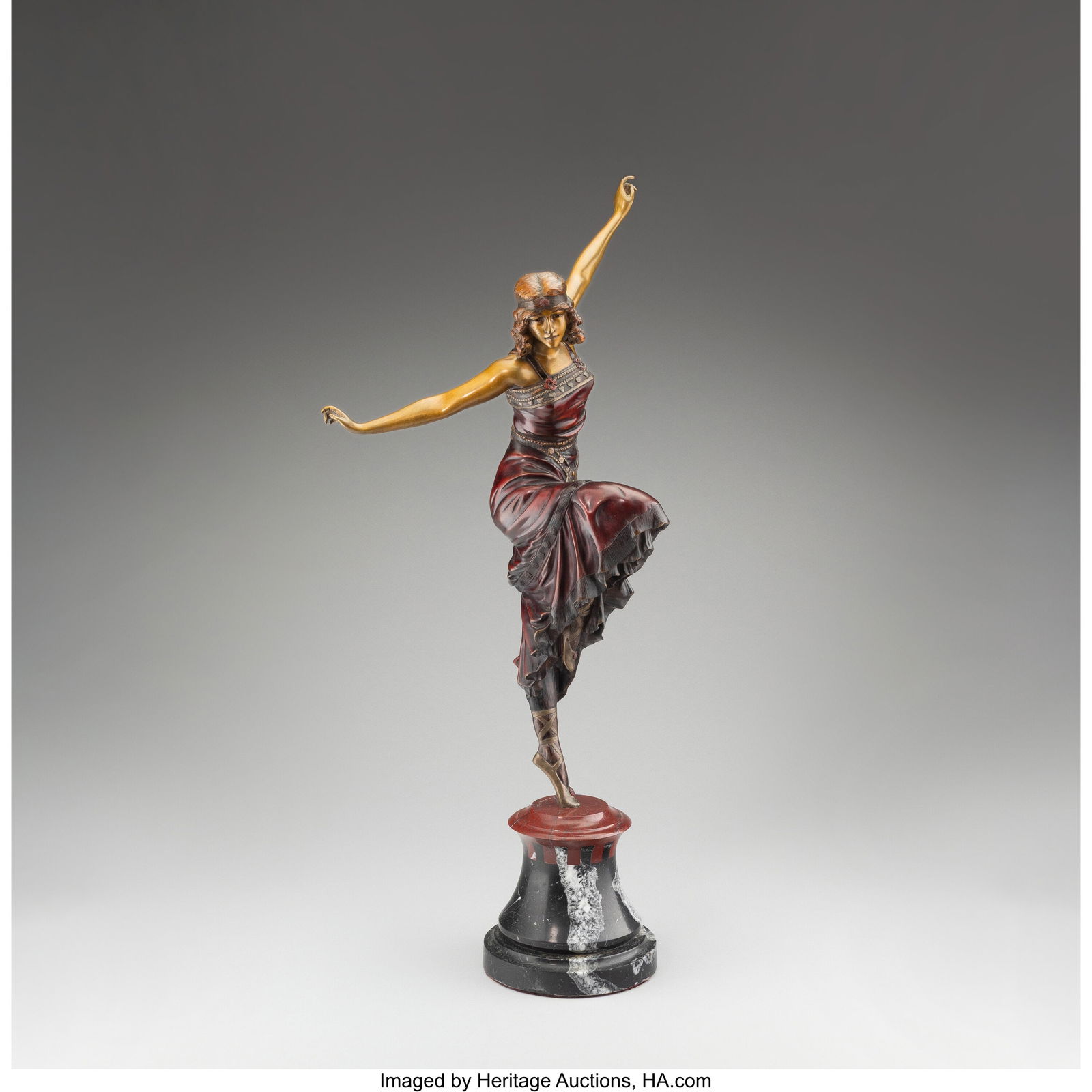 Paul Philippe Russian Dancer, early 20th century: Paul Philippe Russian Dancer, early 20th century Cold-painted bronze 23 x 9 x 8-1/2 inches (58.4 x 22.9 x 21.6 cm) (overall) Marks: P. P