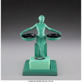 79124: Frankart, Inc. Figural Ashtray, circa 1930 Ename