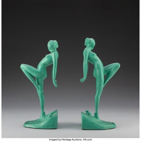 79134: Frankart, Inc. Figural Bookends, Model B401, cir