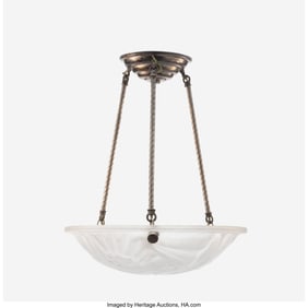 79147: Degué Chandelier, Model 703, circa 1930 Frosted