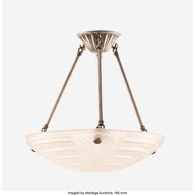 79148: Jean Noverdy Art Deco Chandelier, circa 1930 Fro