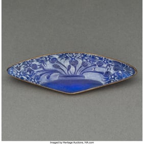 79150: René Lalique Vase De Bluets Brooch, circa 1913