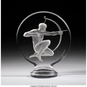 79188: René Lalique Archer Mascot, circa 1926 Clear an