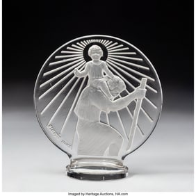 79189: René Lalique Saint-Christophe Mascot, circa 192